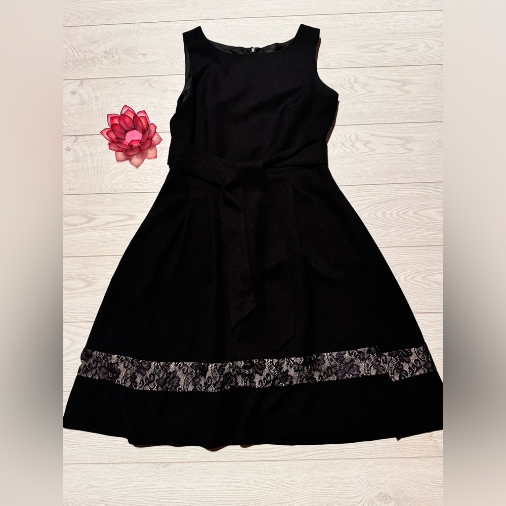 9&CO. -Black Dress with lace detail - Size 8